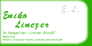 eniko linczer business card